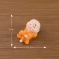 Jolie figurine de petit moine pour tableau de bord et bureau, ornement bouddhiste en résine. - N° 6 allongé jambes relevées