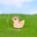 Mini luminous resin duck figurine micro landscape ornament cute fairy garden desktop decor toy - Orange Red