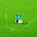 Miniatura di casa fungo in resina per micro paesaggio di muschio e decorazione da giardino 1pz - XS / Verde