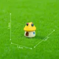 Miniatura resina casa hongo estatuilla para jardín de hadas musgo decoración 1.8x1.6cm - XS / Amarillo