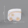 Mini Christmas train carriage ornament DIY micro landscape white and gold decoration 1.7x2.1cm - 9# White Fan-shaped Carriage