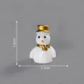 Mini Christmas snowman miniature figurine with gold hat and scarf for DIY micro landscape decor. - 15# Gold Scarf Snowman