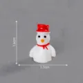 Mini resin Christmas snowman figurine DIY miniature ornament micro landscape decor 1.6cm - 16# Red Scarf Snowman