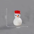 Miniature Christmas resin snowman figurine, micro landscape DIY decoration, 1.3cm height. - 17# Red Hat Snowman