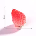 Miniature resin strawberry charm DIY fruit accessory cute micro landscape miniature decoration - Large Conical Pink
