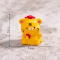 Mini figurine de tigre en résine zodiaque chinois nouvel an micro paysage ornement de voiture DIY - Tigre Jaune