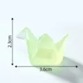 Luminous origami crane ornament, light green miniature resin DIY desktop decor, 3.6cm - Green