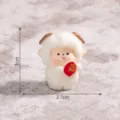 Mini resin sheep figurine with Chinese New Year fortune sign, cute zodiac dollhouse decor 3cm - No. 9 Sheep