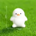 Miniatur weiße Tierfigur Harz Mikrolandschaft Gartenarbeit DIY Blind Bag Zubehör 1.8cm - Pinguin