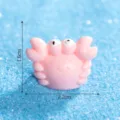 Mini statuetta di granchio in resina rosa ornamento da scrivania per micro paesaggio 1.6cm - 14# Granchio