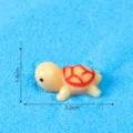 Miniatur Harz Schildkröte Figur, gelbe kleine Schildkröte für Moos Landschaft DIY Deko. - L / Orange / Bemalt
