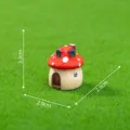 Miniature mushroom house resin ornament for fairy garden moss landscape decor, 3.3x2.9cm size. - M / Red
