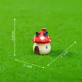 Miniature resin mushroom house ornament for moss micro landscape garden DIY decor. - S / Red