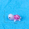 Mini-Harz-Schlupfkröte, süßes Mikro-Landschafts-DIY-Zubehör, 2,2 cm lila Schildkröte. - S / Helllila / Bemalt