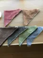 Écharpe triangulaire en tricot pour femme foulard d'hiver douillet accessoire chic - Rouge