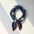 Korean pleated small square scarf retro artistic neckerchief stylish women spring - 10