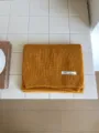 Bufanda de invierno de punto amarillo mostaza grueso y cálido para mujer y hombre - Naranja