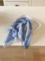 Blue cotton paisley bandana scarf detail, stylish winter neck accessory, flat lay view. - 58x58cm Size / Sky Blue