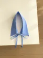 Blau-weißer karierter abnehmbarer falscher Kragen, stilvolles dekoratives Damenaccessoire - Blau-Weißes Gingham