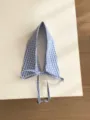 Blauer karierter abnehmbarer falscher Kragen für Damen, stilvolles Deko-Halszubehör. - Blau-Weißes Gingham