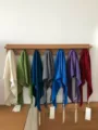 Bufanda triangular lisa de pura lana invierno cálido moda cuello variante varios colores - Púrpura