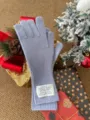 Gants de laine tricotés d'hiver confortables pour femmes, gants chauds élégants pour le froid. - Bleu ciel