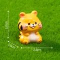 Cute resin tiger figurine micro landscape bonsai ornament colorful desktop decor toy 3cm - Chinese Zodiac Color Series / No. 3 Colorful Tiger