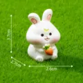 Cute resin rabbit figurine micro landscape bonsai ornament with carrot ornament for home. - Chinese Zodiac Color Series / No. 4 Colorful Rabbit