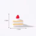 Miniature strawberry cake slice figurine, cute dollhouse food toy and DIY craft accessory. - No. 17 Strawberry Mille-feuille