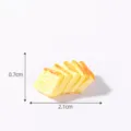 Miniature simulation toast bread resin food play DIY dollhouse miniature decorative accessories - No. 21 Bread Slice