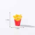Miniature French fries resin DIY dollhouse accessory mini food miniature decor model 1.7cm - No. 24 French Fries