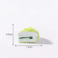 Miniature green cake slice food play dollhouse DIY ornament miniature decoration 1pc - No. 26 Matcha Cake