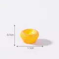 Miniature resin bird nest dollhouse decoration DIY tiny ornament accessory yellow 1.1cm - No. 28 Egg Tart