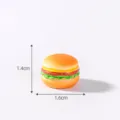 Miniature resin burger food model dollhouse miniature accessories DIY craft supplies - No. 14 Beef Burger