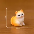 Graziosa statuetta di gatto arancione in miniatura per casa delle bambole e decorazione - 3# Gatto sfumato dorato