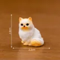 Miniatura gatto carino statuetta resina casa bambole micro paesaggio scrivania auto 2.4x2.2cm - 4# Gatto Golden Point