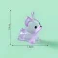 Mini translucent purple puppy resin figurine, cute micro landscape desktop ornament, 1.9cm - Purple