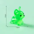 Miniature Green Luminous French Bulldog Resin Figurine Cute Micro Landscape Toy Decor - Green