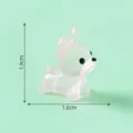 Mini Pink Luminous Puppy Figurine Cute Dog Resin Micro Landscape DIY Desktop Ornament SKU - Pink