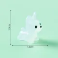 Luminous resin puppy miniature figurine DIY micro landscape cute desktop decor ornament - 7# White