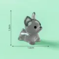Miniature luminous puppy figurine resin micro landscape desktop cute pet decoration toy - 9#Black