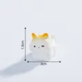 Mini simpatica statuetta gatto in resina per micro paesaggio casa bambole auto 3cm - 6# Gatto giallo e bianco che corre