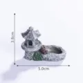Miniatur Kunstharz Pavillon Pool Figur Moos Landschaft Ornament 3.8x5cm DIY Garten - #9 Grauer Beckenturm