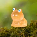 Kleine Harz Frosch Figur Mikro Landschaft Ornament süsse Moos Tisch Dekoration 1.6cm - Orange