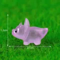 Miniature figurine dinosaure en résine violette accessoire de déco mousse 2.1cm - Violet