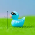 Miniature figurine de canard en résine bleue avec lunettes de soleil pour la décoration. - Bleu (N° 9)