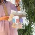 Borsa a tracolla trasparente simpatico orso cartone animato stile dolce borsa tote - Trasparente con pendente a orsetto