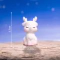 Cute pink deer miniature figurine for micro landscape DIY garden desktop car ornament. - No. 4 Sitting & Sleeping Fawn