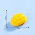 Mini cabochon de fruta amarilla de resina abalorio DIY para decoración micro paisaje - 18# Pulpa de mango