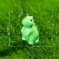 Piccola statuetta dinosauro verde in resina, mini micro paesaggio accessorio decorativo DIY. - Dinosauro verde n. 3